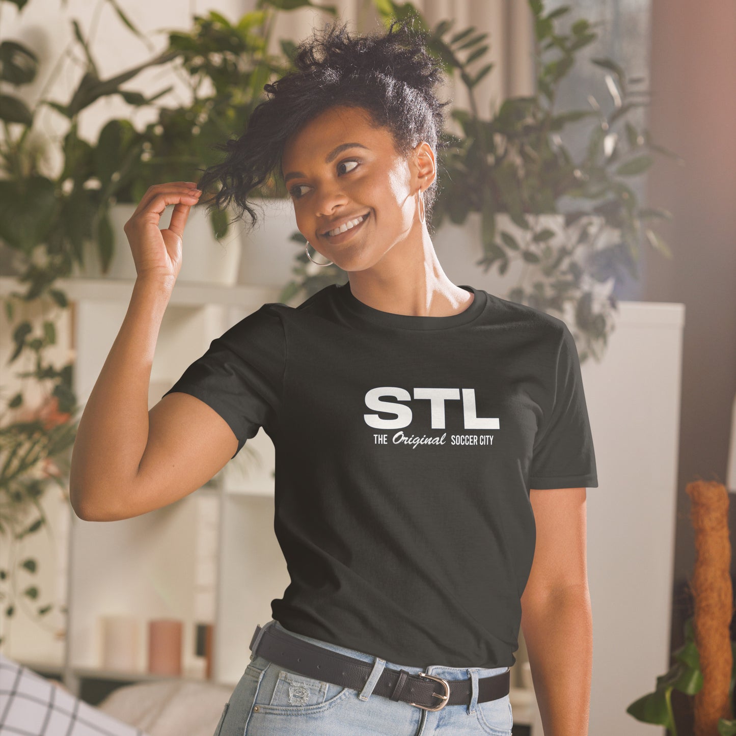 STL The Original Soccer City. Unisex Soft Cotton Short-Sleeve Unisex T-Shirt